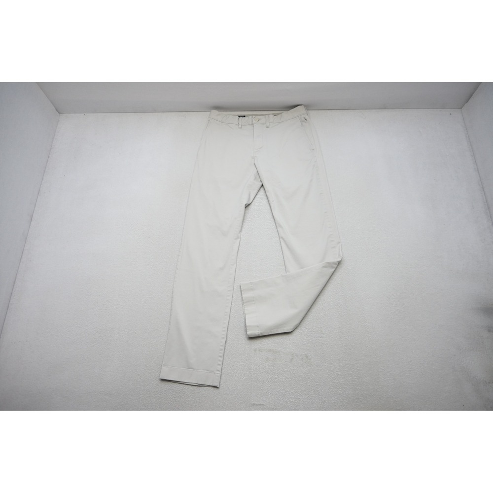 J.Crew Chino Pants Mens 29x32 Off-White/Gray Flex Slim Fit Stretch Excellent